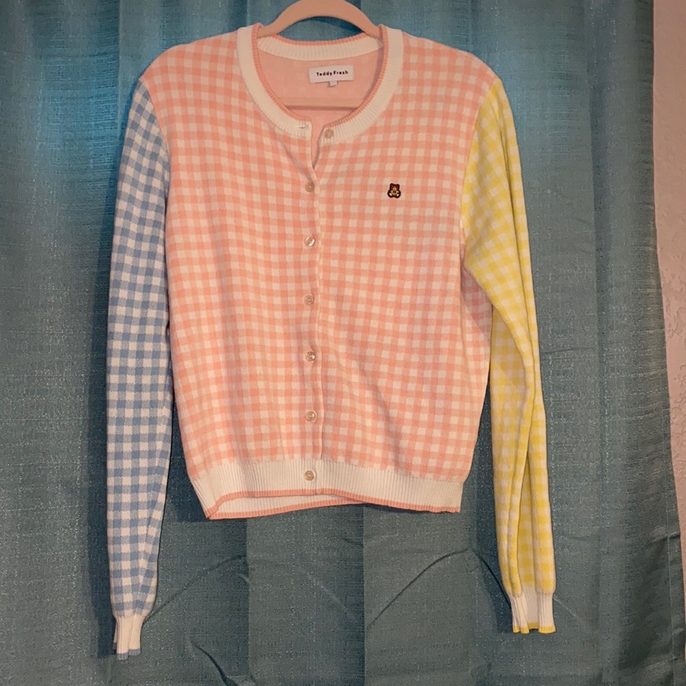 Teddy Fresh Gingham Cardigan